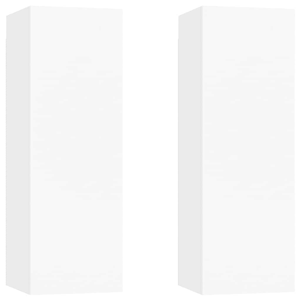 vidaXL Szafki TV 2 szt., białe, 30,5x30x90 cm, materiał drewnopochodny