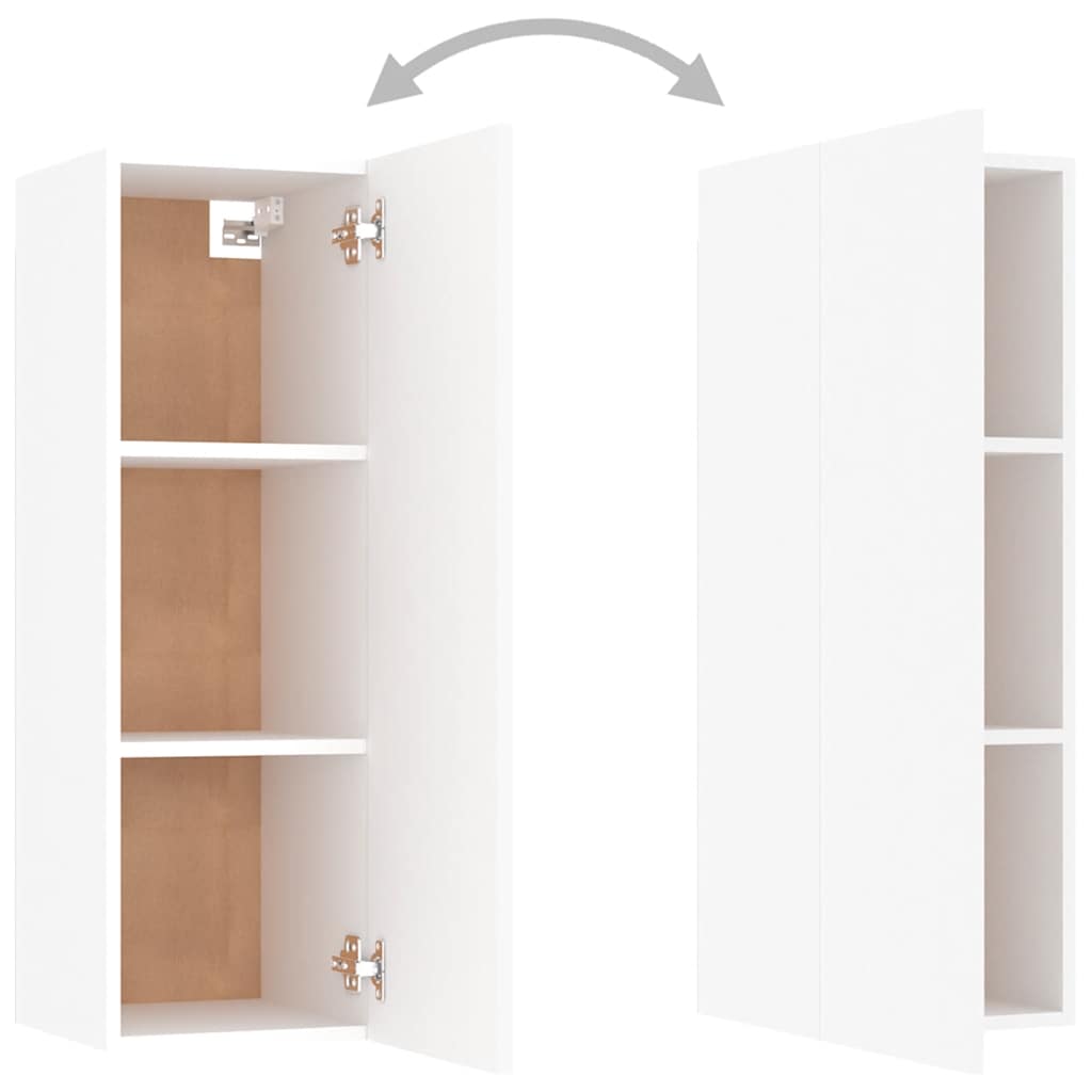 vidaXL Szafki TV 2 szt., białe, 30,5x30x90 cm, materiał drewnopochodny