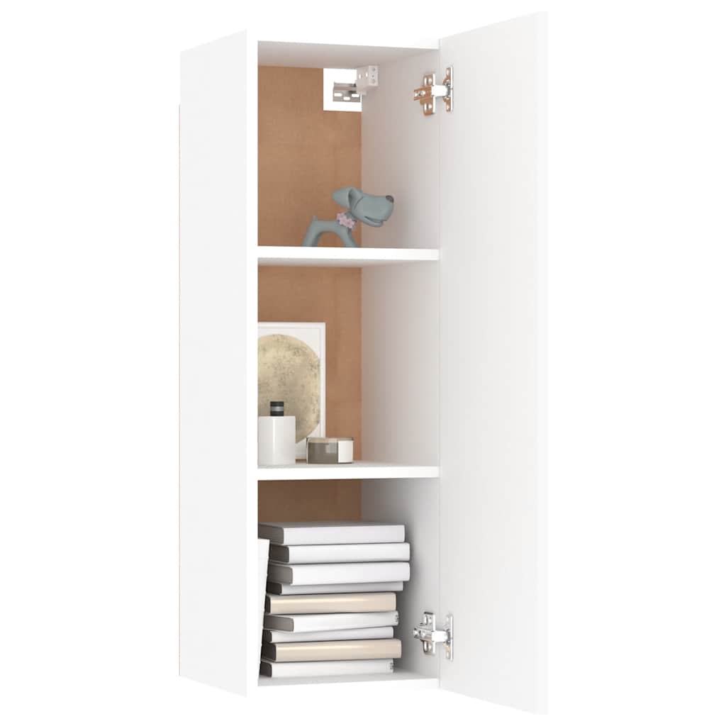 vidaXL Szafki TV 2 szt., białe, 30,5x30x90 cm, materiał drewnopochodny