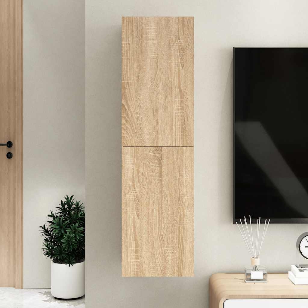 vidaXL Szafka telewizyjna, dąb sonoma, 30,5x30x110 cm