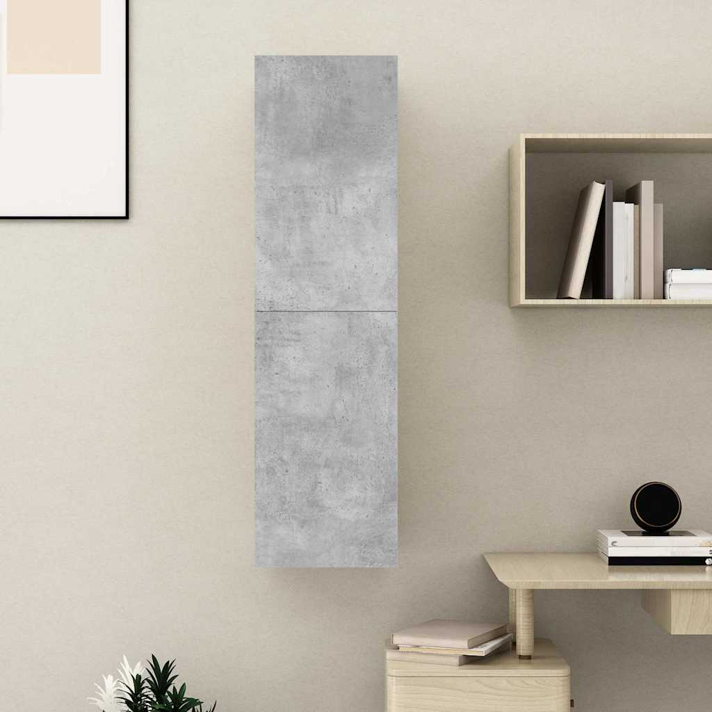 vidaXL Szafka telewizyjna, szarość betonu, 30,5x30x110 cm