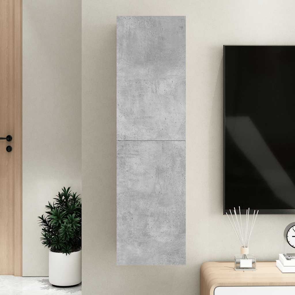 vidaXL Szafka telewizyjna, szarość betonu, 30,5x30x110 cm