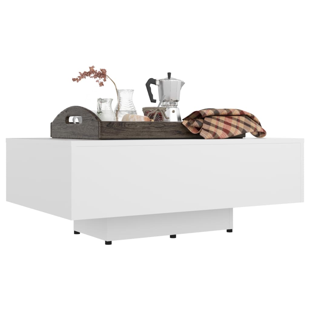 vidaXL Stolik kawowy, biały, 85x55x31 cm, materiał drewnopochodny