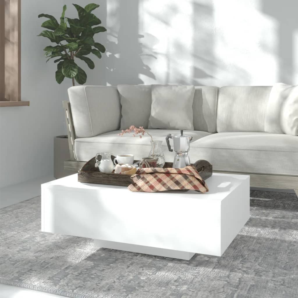 vidaXL Stolik kawowy, biały, 85x55x31 cm, materiał drewnopochodny