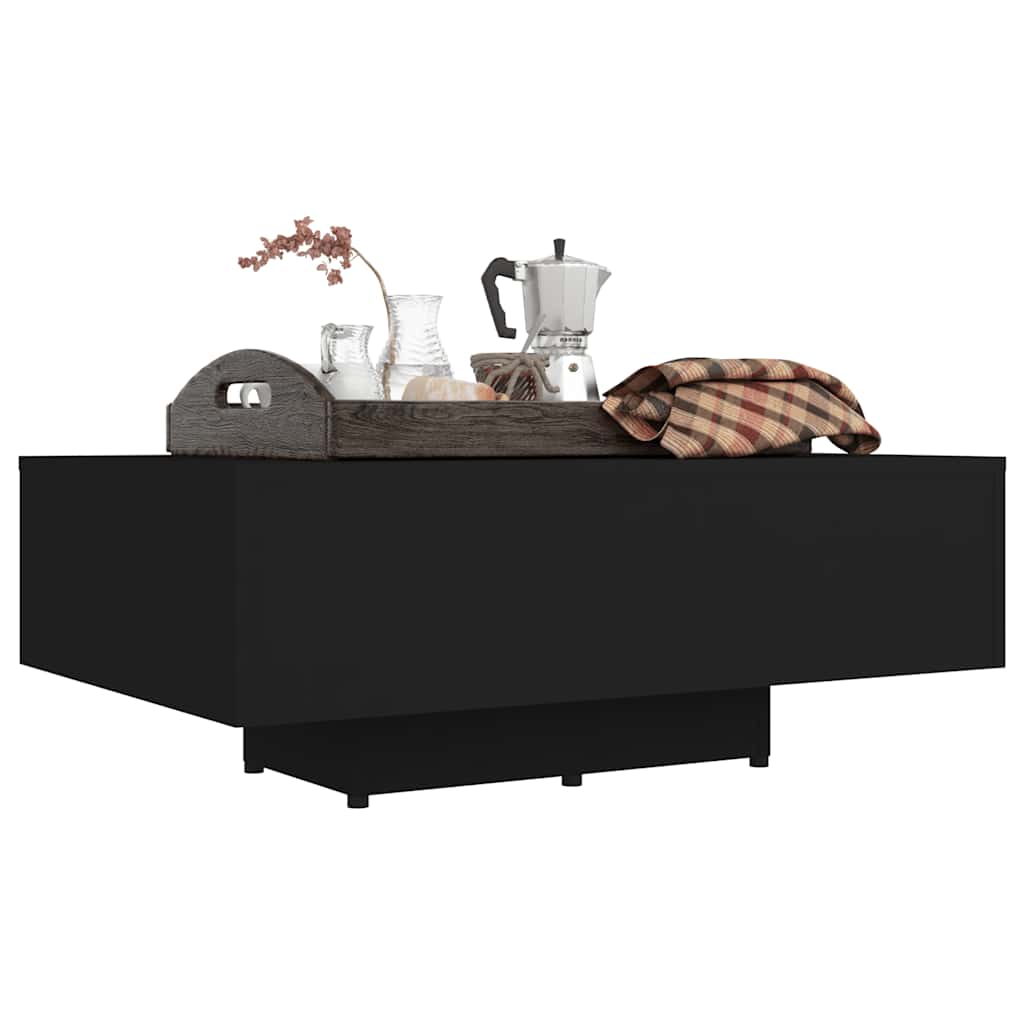 vidaXL Stolik kawowy, czarny, 85x55x31 cm, materiał drewnopochodny