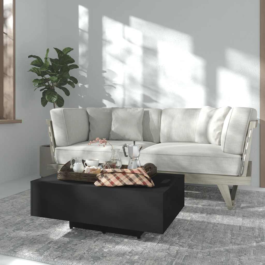 vidaXL Stolik kawowy, czarny, 85x55x31 cm, materiał drewnopochodny