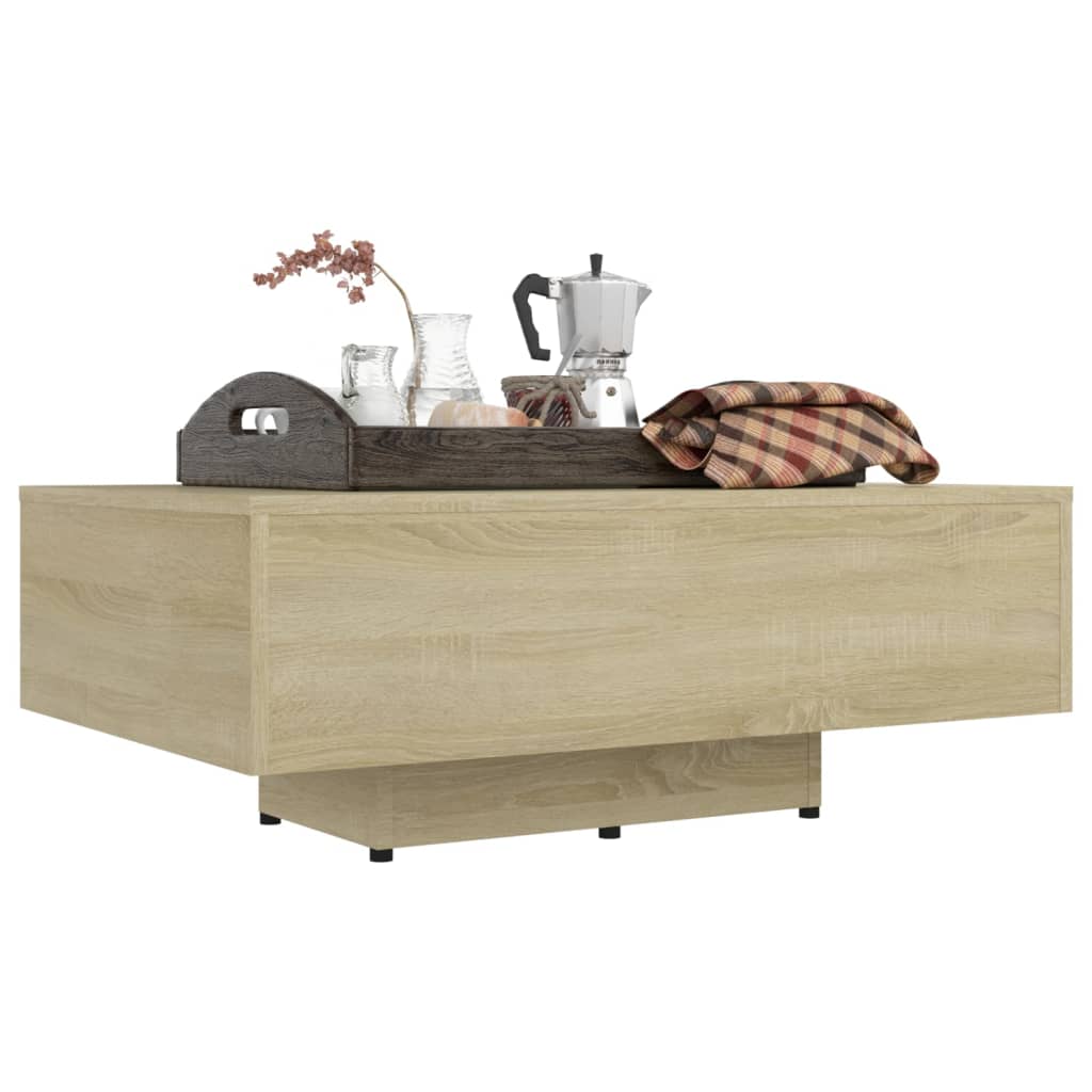 vidaXL Stolik kawowy, dąb sonoma, 85x55x31 cm, materiał drewnopochodny