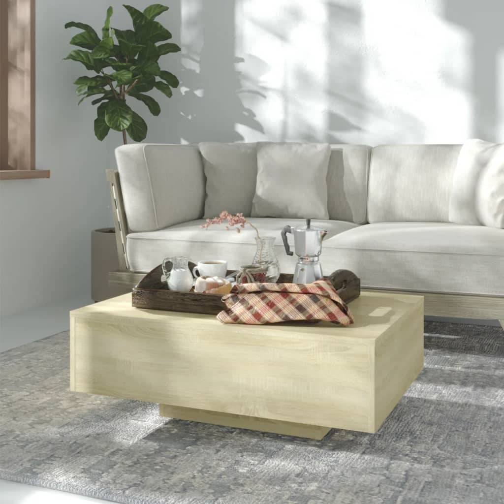 vidaXL Stolik kawowy, dąb sonoma, 85x55x31 cm, materiał drewnopochodny