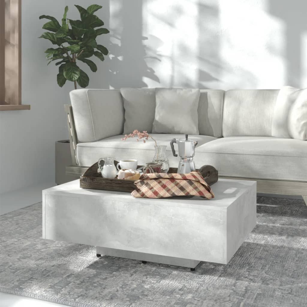 vidaXL Stolik kawowy, szarość betonu 85x55x31, materiał drewnopochodny