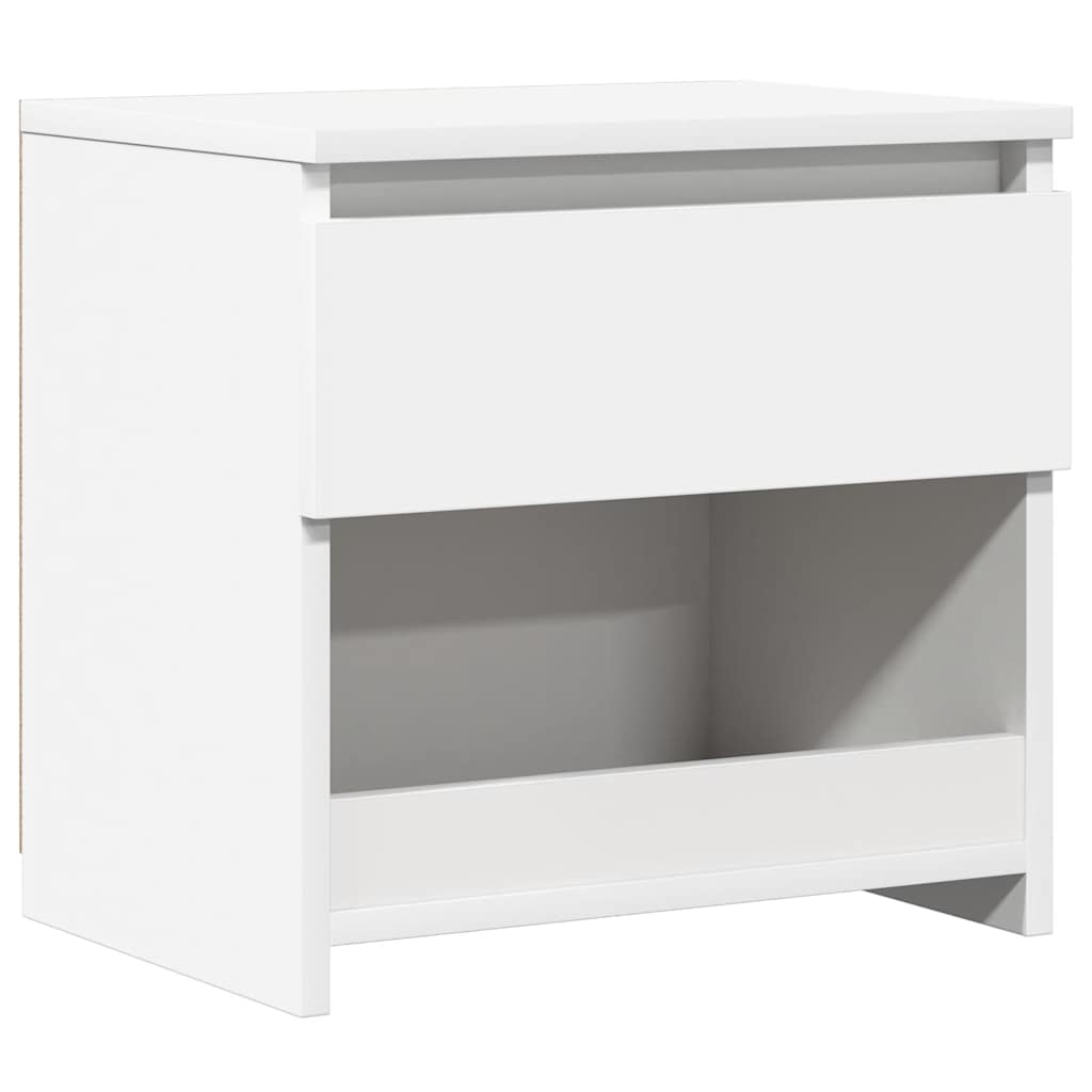 vidaXL Szafka nocna, biała, 40x30x39 cm, materiał drewnopochodny