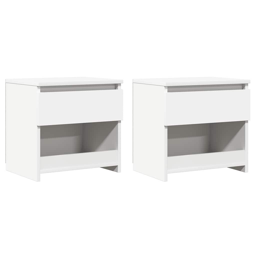 vidaXL Szafki nocne, 2 szt., białe 40x30x39 cm materiał drewnopochodny