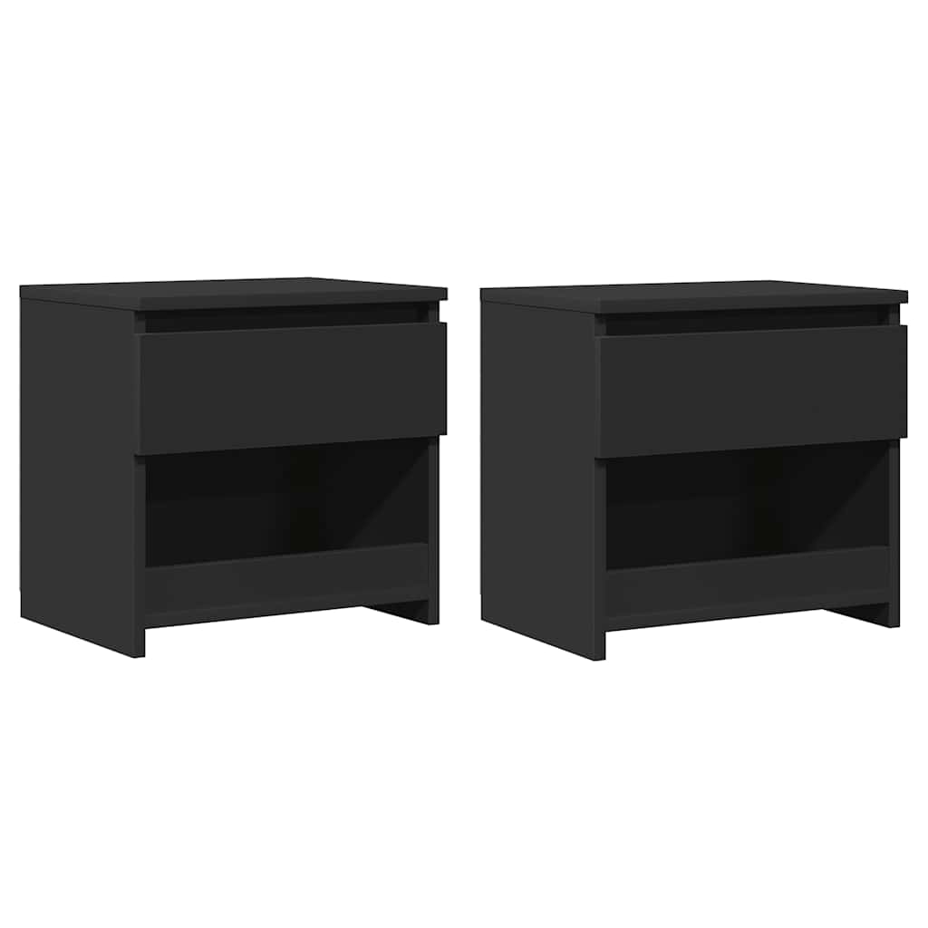 vidaXL Szafki nocne 2 szt., czarne 40x30x39 cm materiał drewnopochodny
