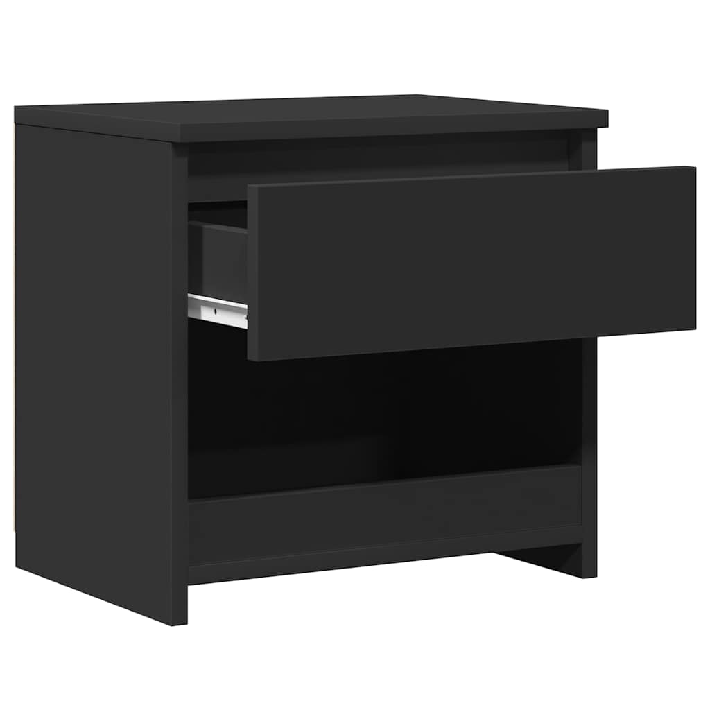 vidaXL Szafki nocne 2 szt., czarne 40x30x39 cm materiał drewnopochodny