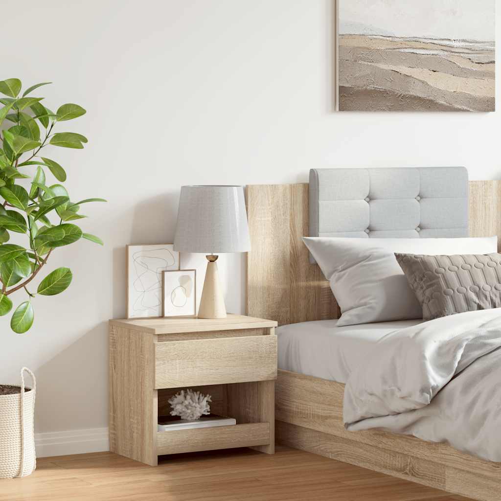 vidaXL Szafka nocna, dąb sonoma, 40x30x39 cm, materiał drewnopochodny
