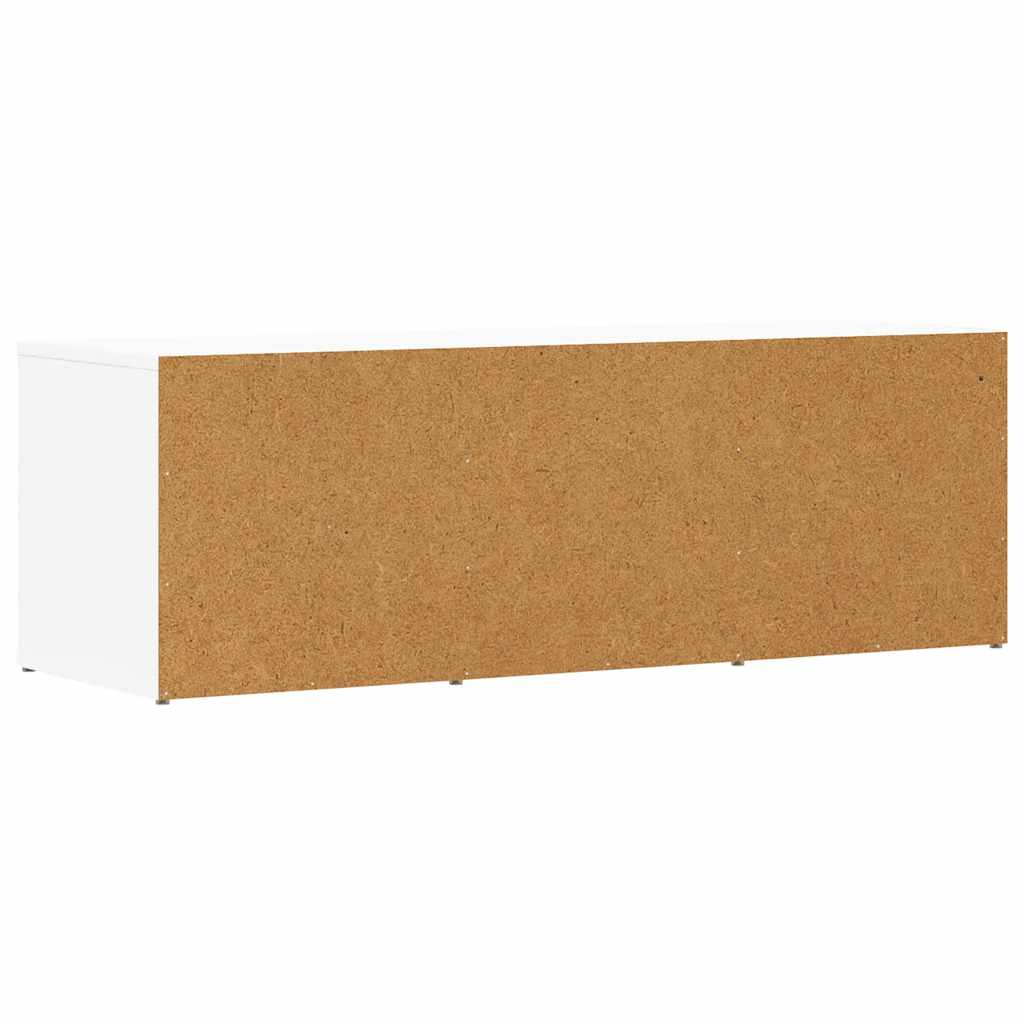 vidaXL Ławka na buty, biała, 105x35x35 cm, materiał drewnopochodny