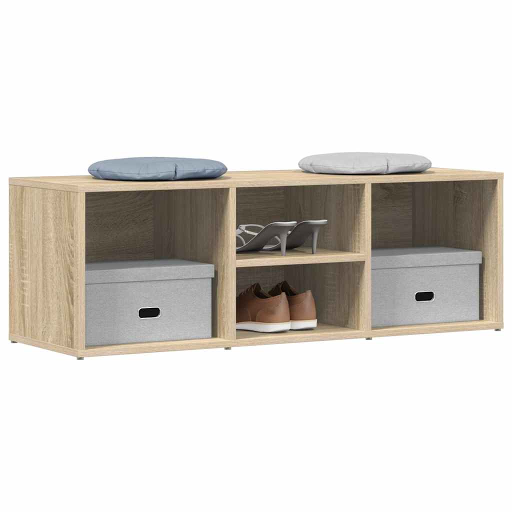 vidaXL Ławka na buty, dąb sonoma 105x35x35 cm, materiał drewnopochodny