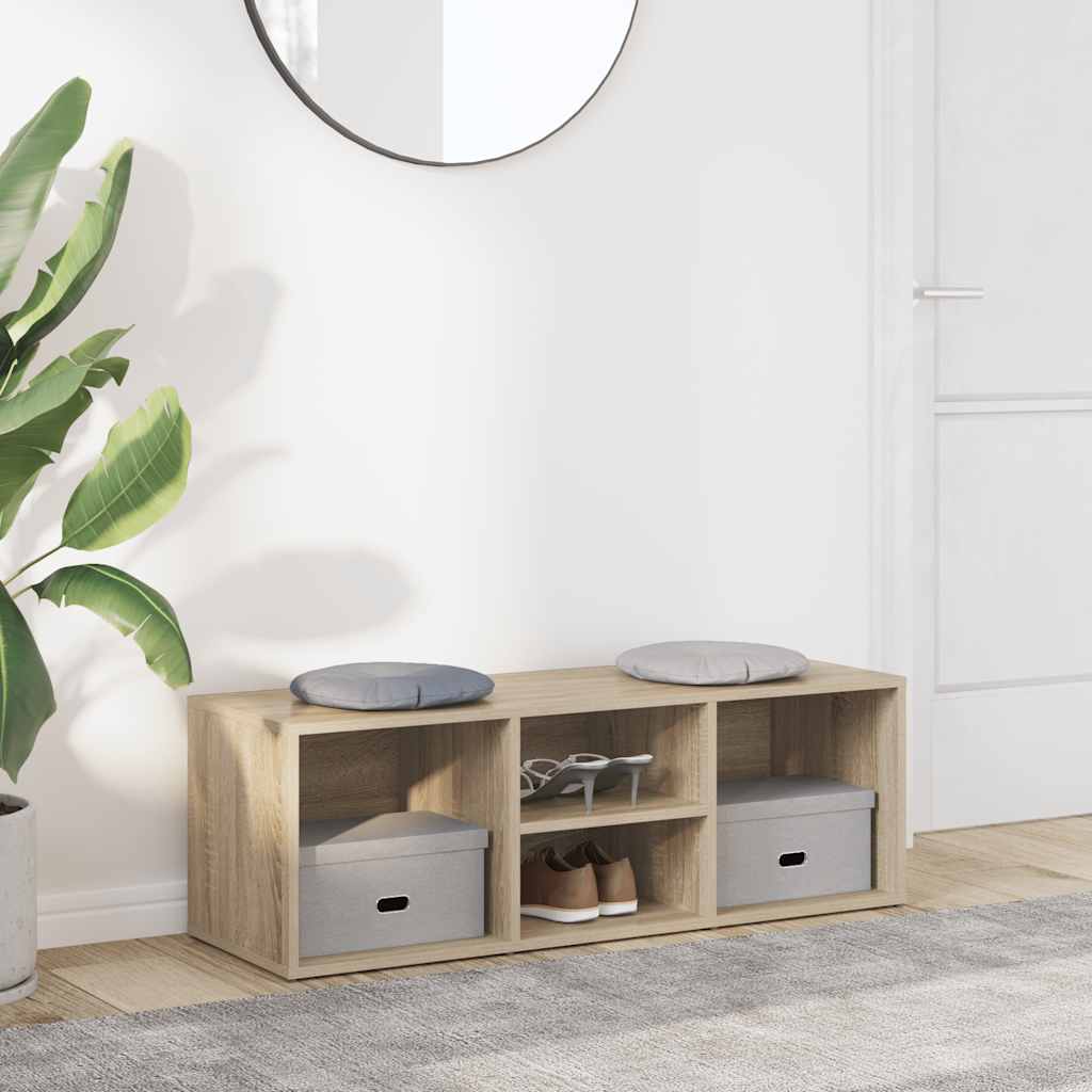 vidaXL Ławka na buty, dąb sonoma 105x35x35 cm, materiał drewnopochodny