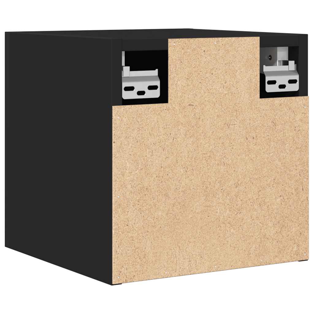 vidaXL Wiszące szafki telewizyjne, 2 szt., czarne, 30,5x30x30 cm