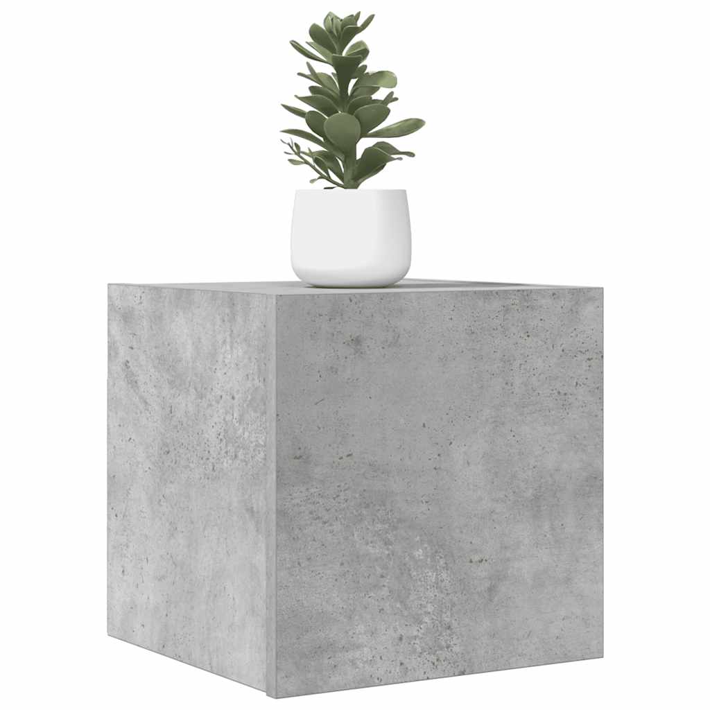 vidaXL Wiszące szafki TV, 4 szt., szarość betonu, 30,5x30x30 cm