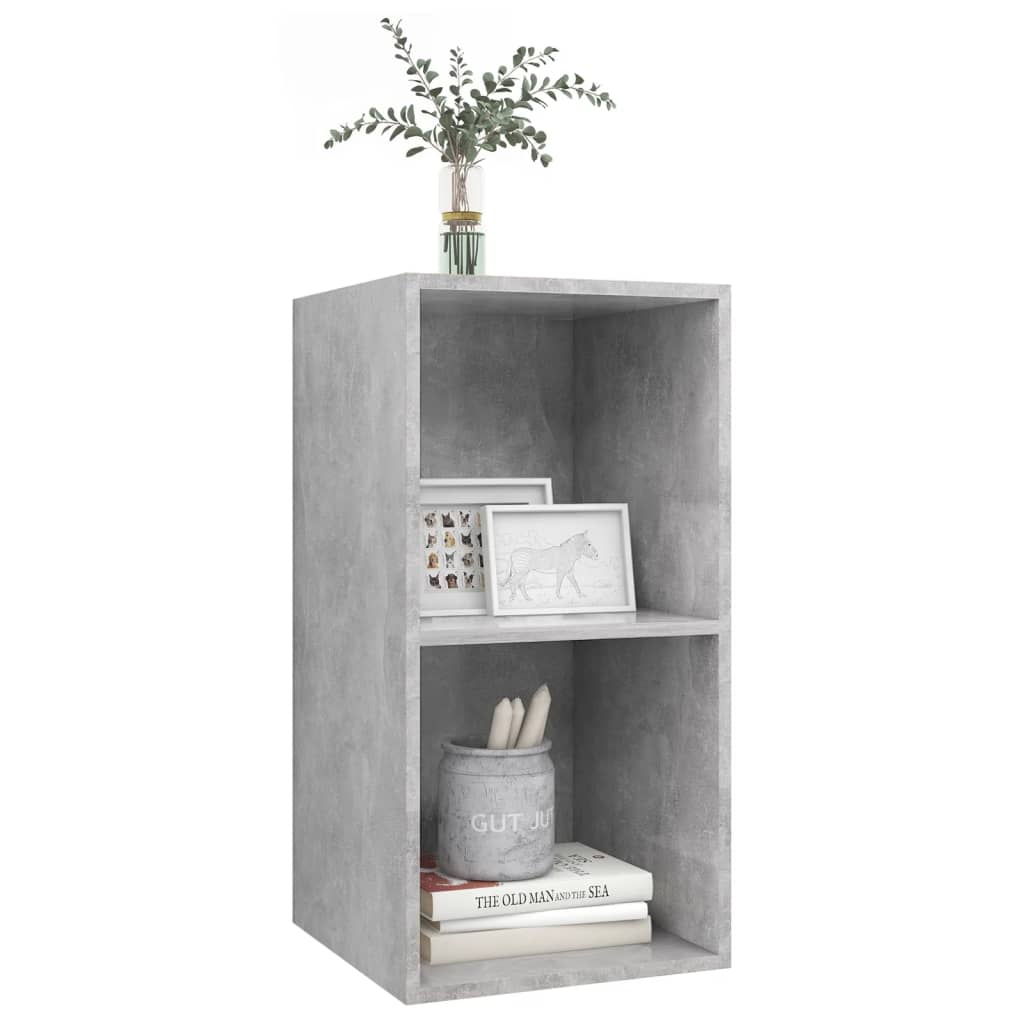 vidaXL Wisząca szafka pod TV, szarość betonu, 37x37x72 cm