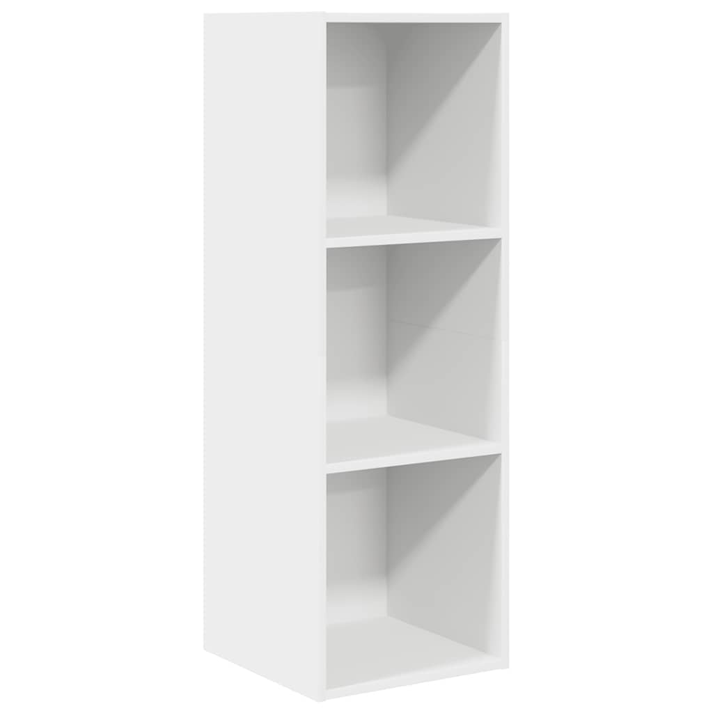 vidaXL Wisząca szafka pod TV, biała, 37x37x107 cm