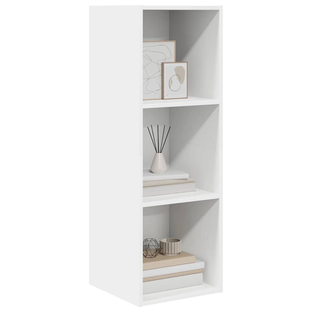 vidaXL Wisząca szafka pod TV, biała, 37x37x107 cm
