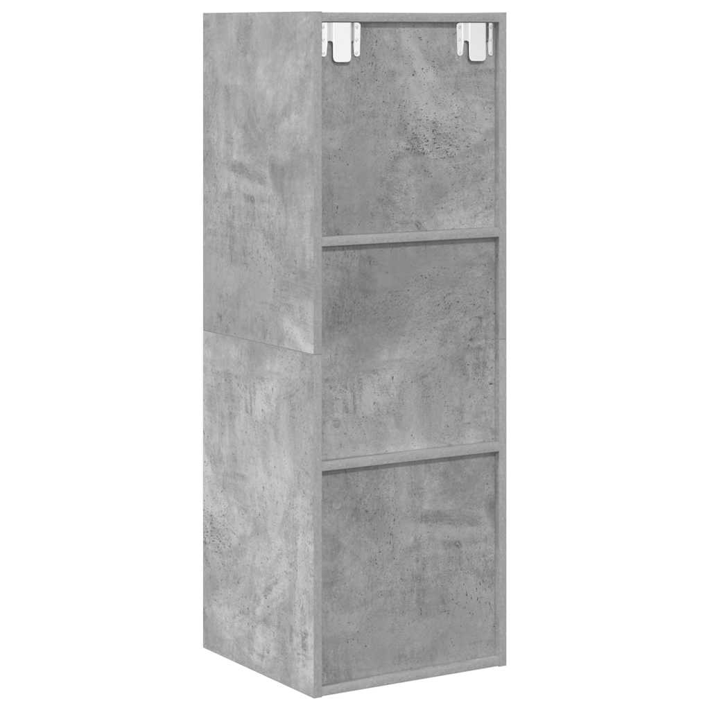 vidaXL Wisząca szafka pod TV, szarość betonu, 37x37x107 cm