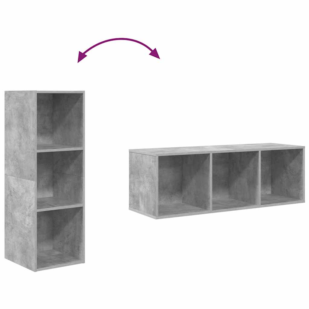 vidaXL Wisząca szafka pod TV, szarość betonu, 37x37x107 cm