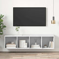 vidaXL Wisząca szafka TV, biała, 37x37x142,5 cm