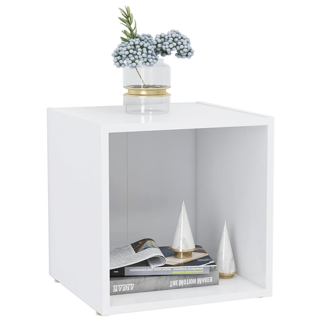 vidaXL Szafka pod telewizor, biała 37x35x37 cm materiał drewnopochodny