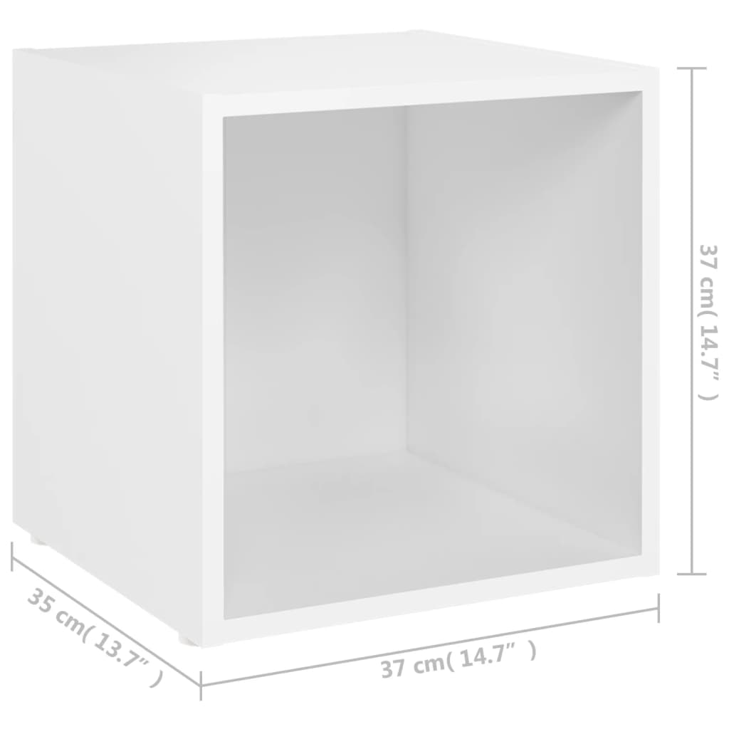 vidaXL Szafka pod telewizor, biała 37x35x37 cm materiał drewnopochodny