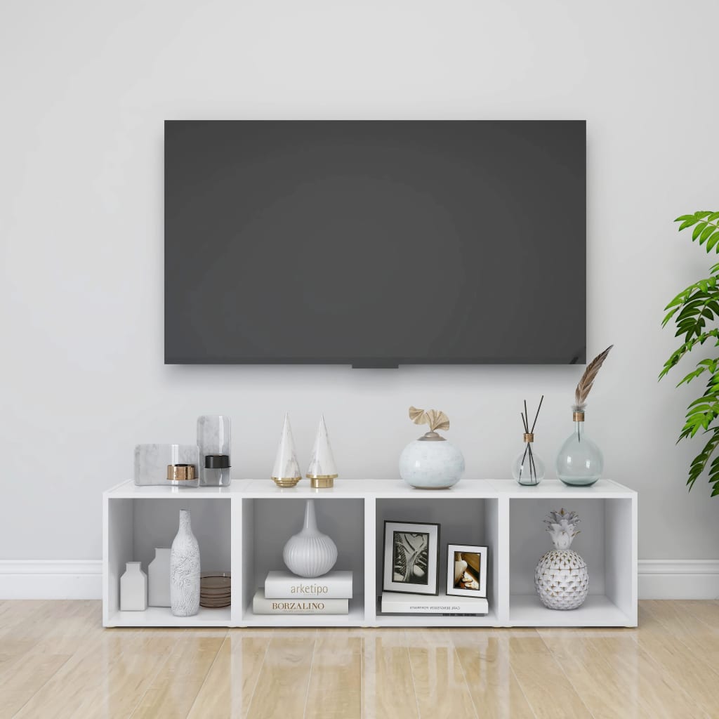 vidaXL Szafki pod TV 2 szt., białe 37x35x37 cm materiał drewnopochodny