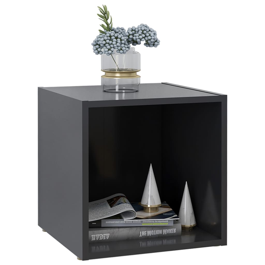 vidaXL Szafki pod telewizor, 2 szt., szare, 37x35x37 cm