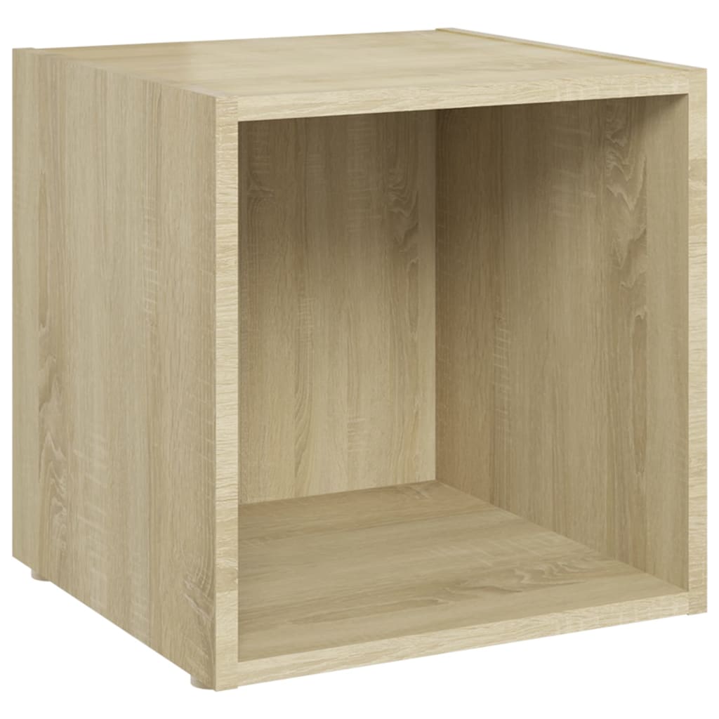 vidaXL Szafki pod TV, 2 szt., dąb sonoma, 37x35x37 cm