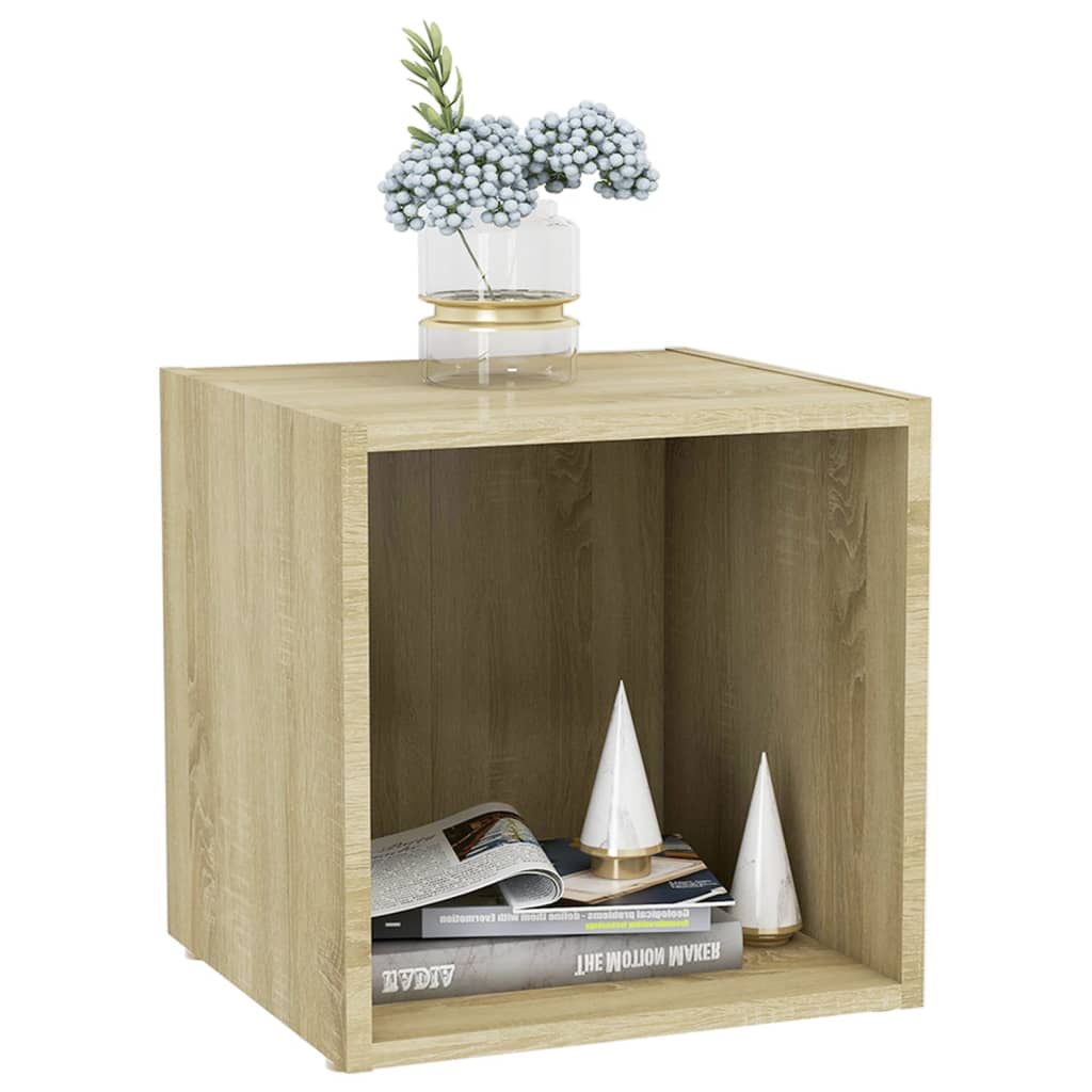 vidaXL Szafki pod TV, 2 szt., dąb sonoma, 37x35x37 cm