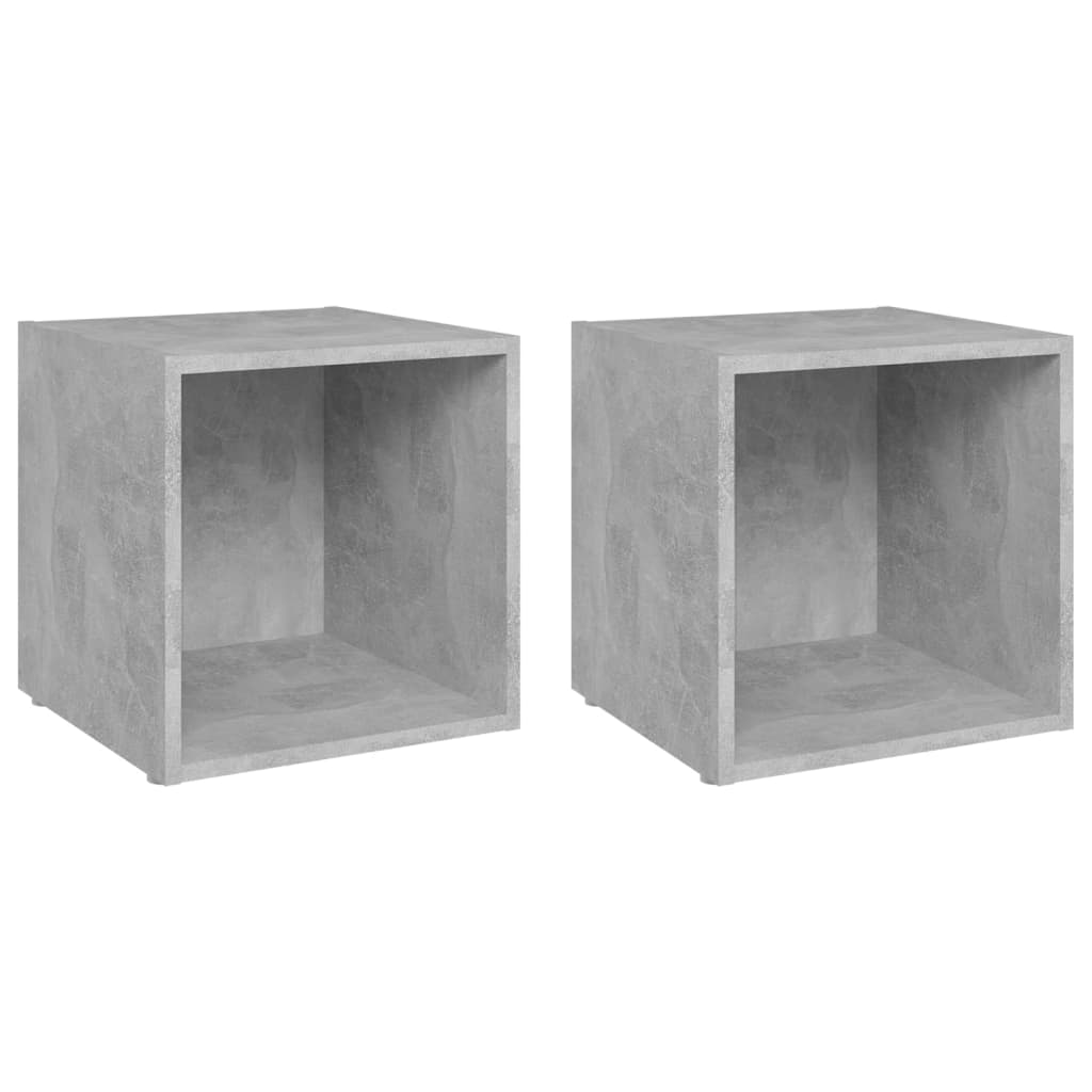 vidaXL Szafki pod TV, 2 szt., szarość betonu, 37x35x37 cm