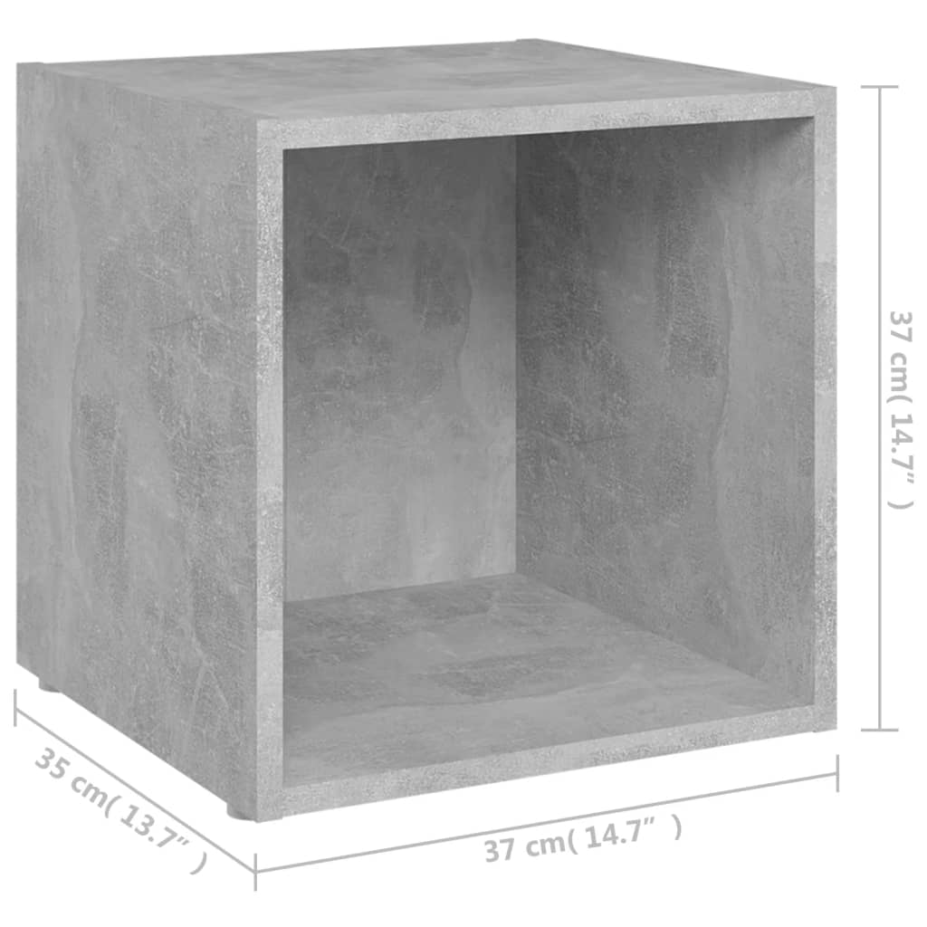vidaXL Szafki pod TV, 2 szt., szarość betonu, 37x35x37 cm