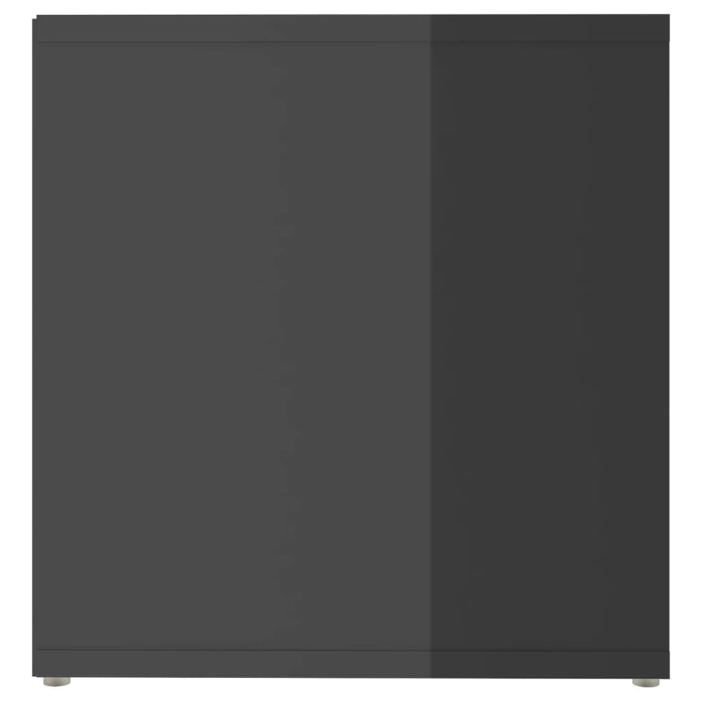 vidaXL Szafka pod TV, wysoki połysk, szara, 72x35x36,5 cm