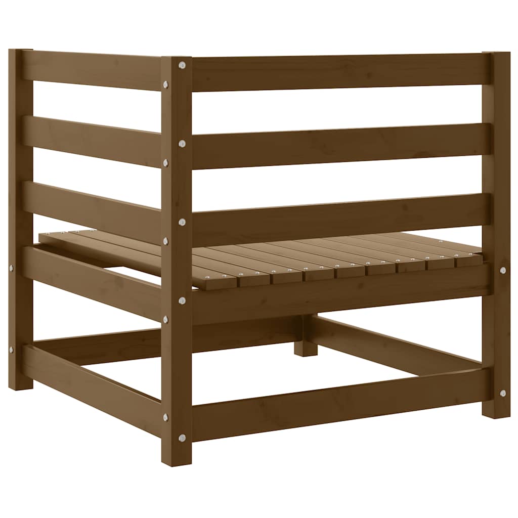vidaXL Ogrodowa sofa narożna, miodowy brąz, lite drewno sosnowe