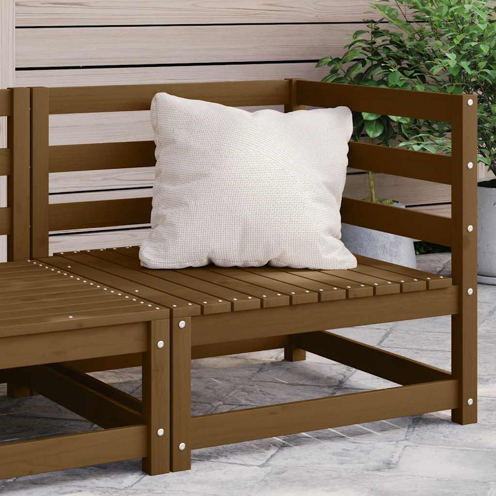 vidaXL Ogrodowa sofa narożna, miodowy brąz, lite drewno sosnowe