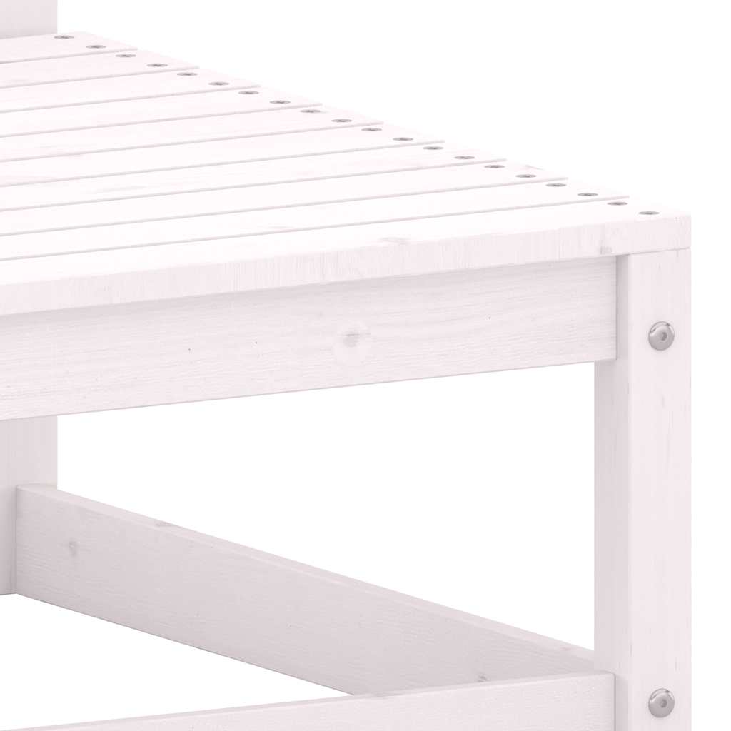 vidaXL Ogrodowa sofa środkowa z antracytowymi poduszkami, białe drewno