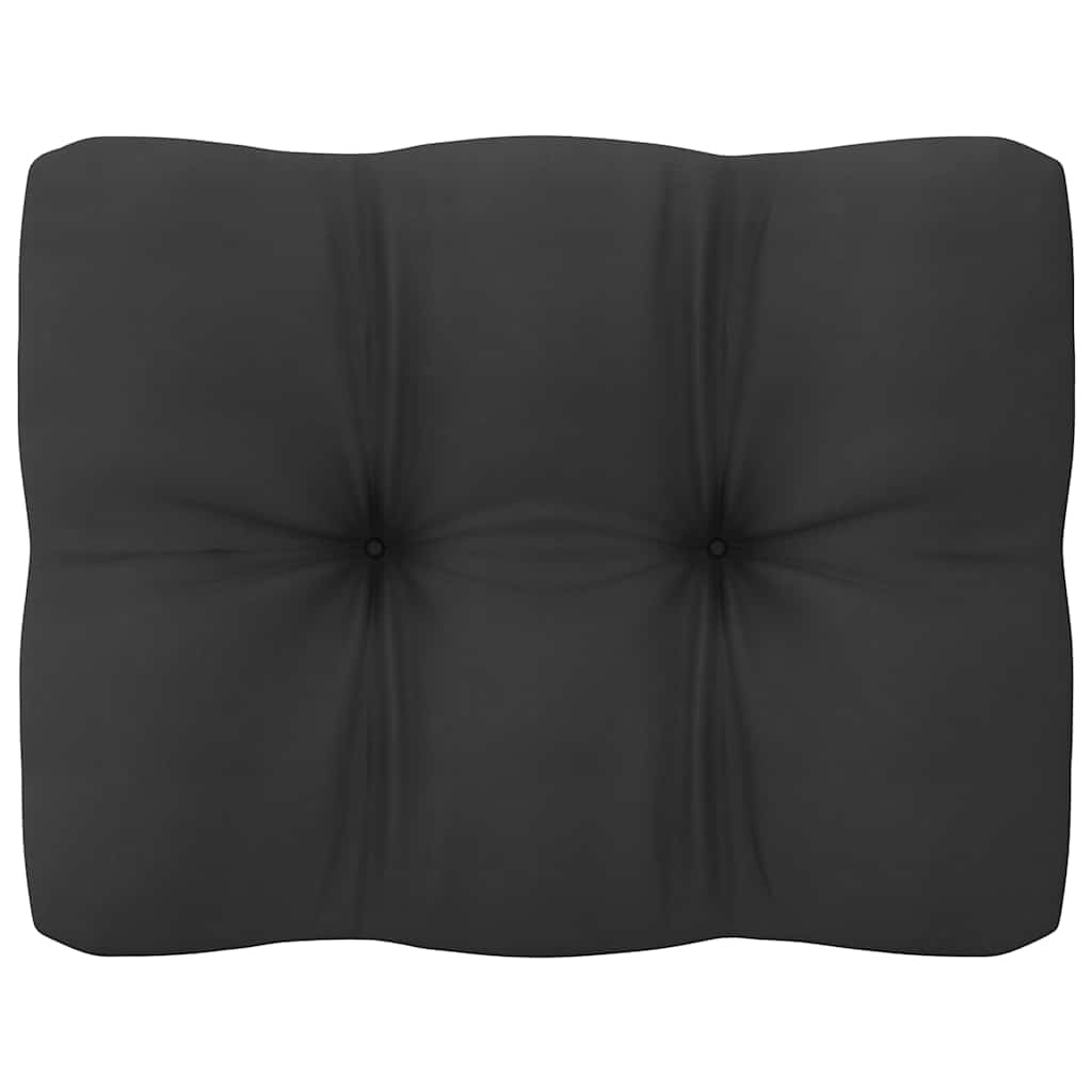 vidaXL Ogrodowa sofa środkowa z antracytowymi poduszkami, białe drewno
