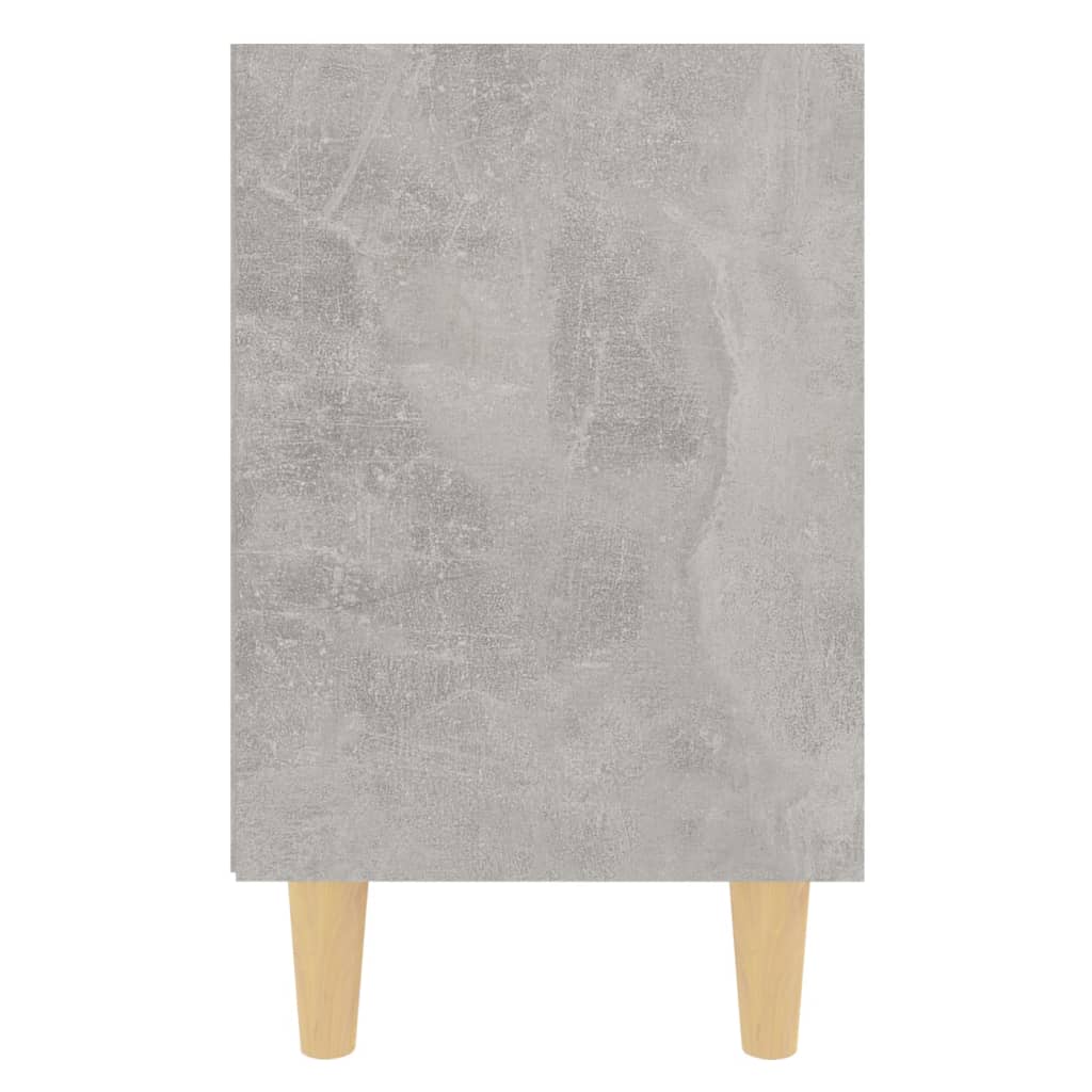 vidaXL Szafka nocna z drewnianymi nogami, szarość betonu, 40x30x50 cm