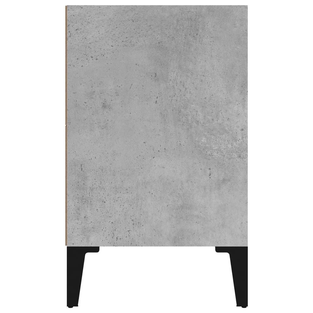 vidaXL Szafka nocna z metalowymi nóżkami, szarość betonu, 40x30x50 cm