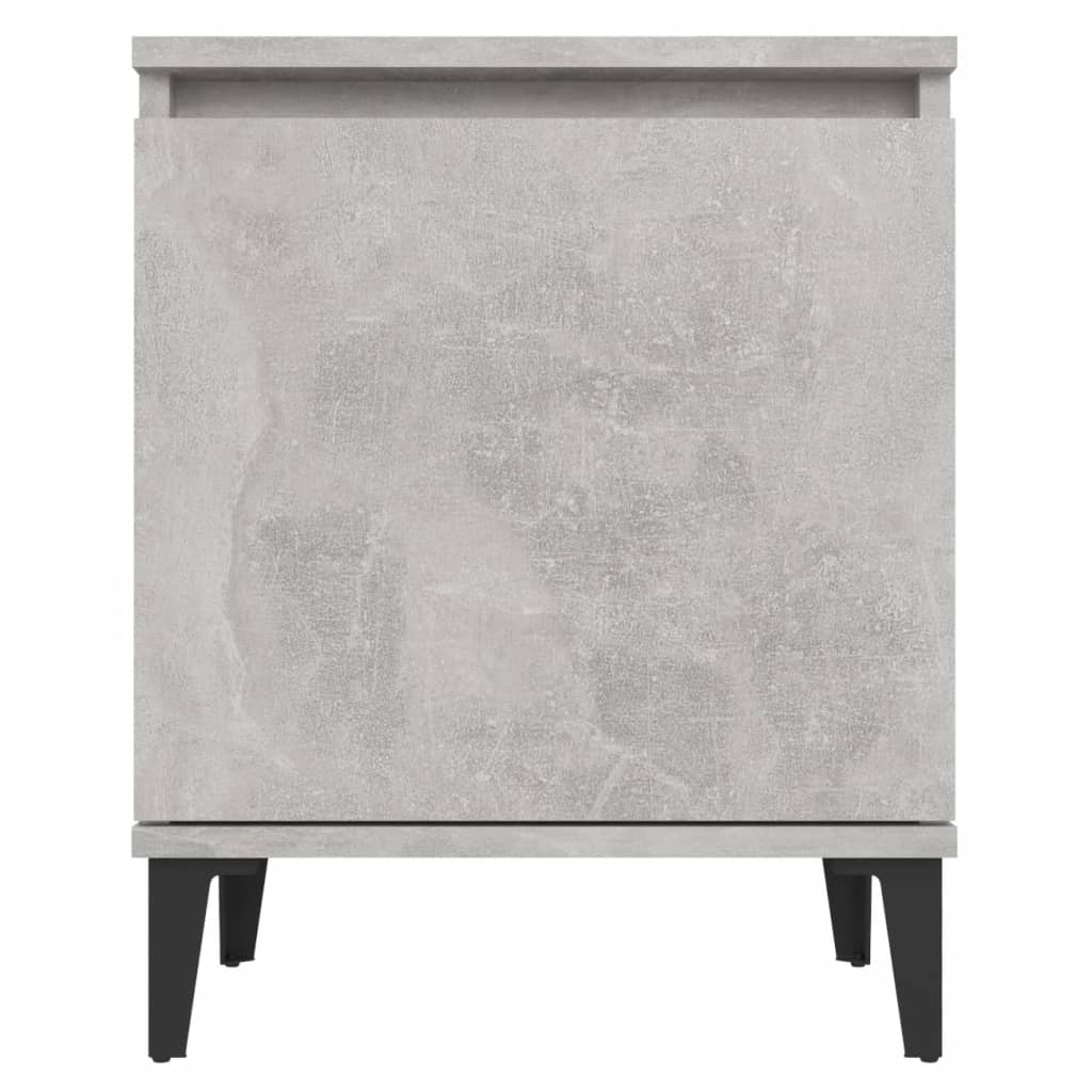 vidaXL Szafka nocna z metalowymi nóżkami, szarość betonu, 40x30x50 cm