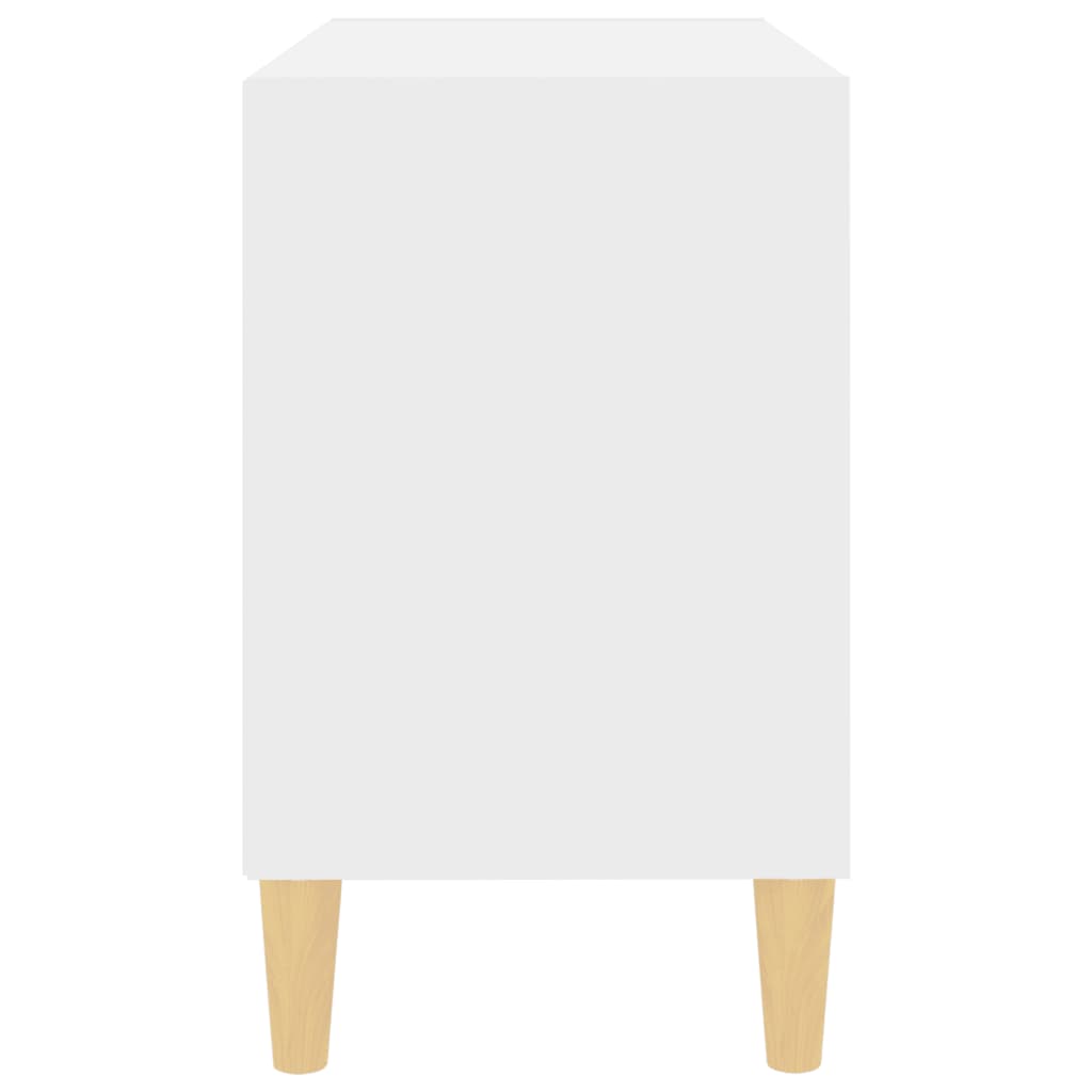 vidaXL Szafka pod TV z drewnianymi nóżkami, biała, 69,5x30x50 cm