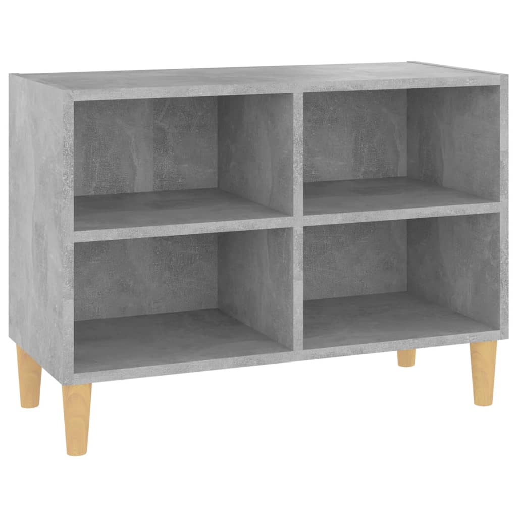 vidaXL Szafka TV z drewnianymi nóżkami, szarość betonu, 69,5x30x50 cm
