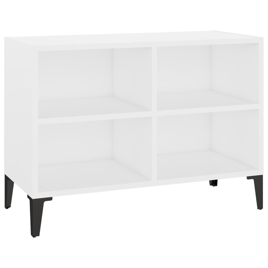 vidaXL Szafka TV z metalowymi nóżkami, biała, 69,5x30x50 cm