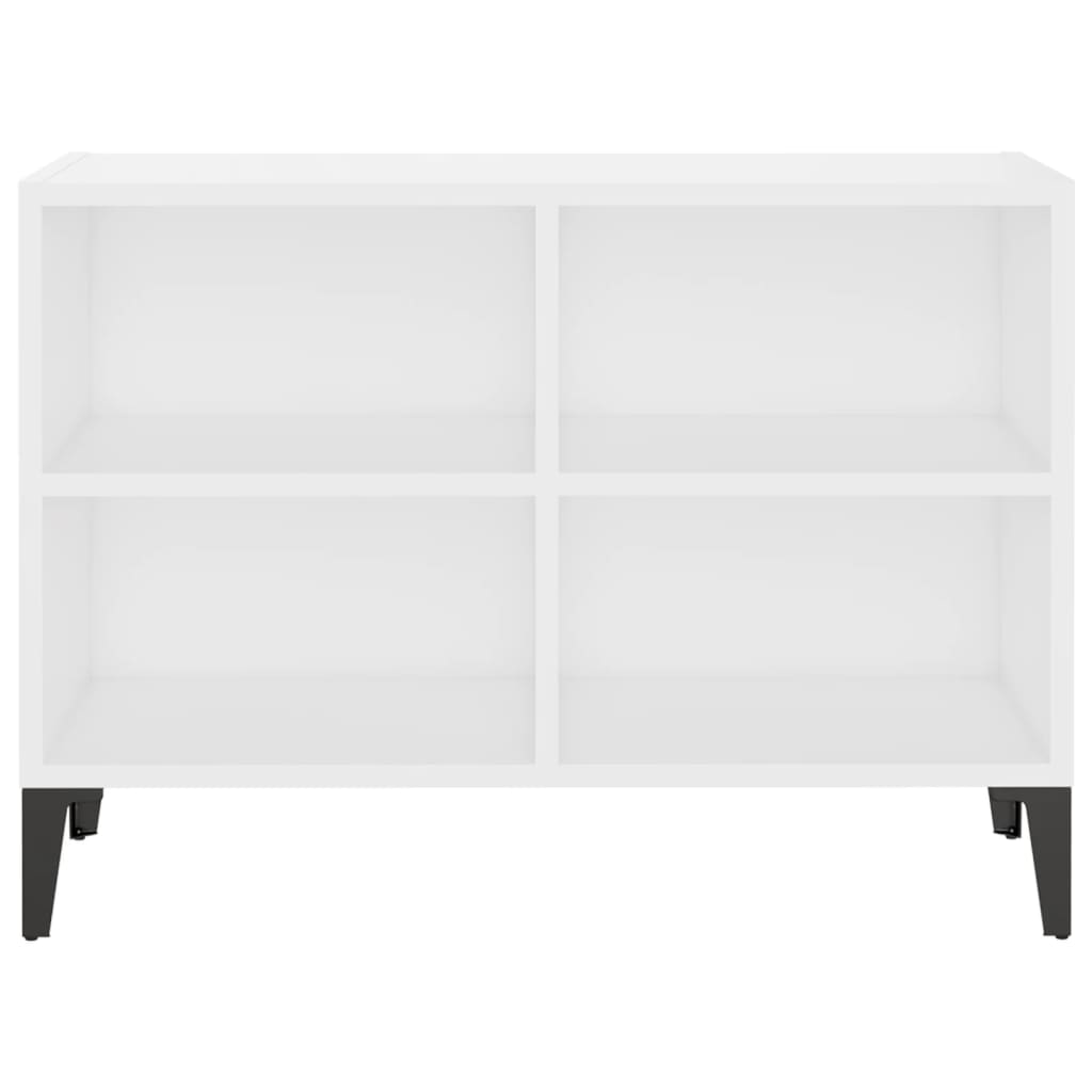 vidaXL Szafka TV z metalowymi nóżkami, biała, 69,5x30x50 cm