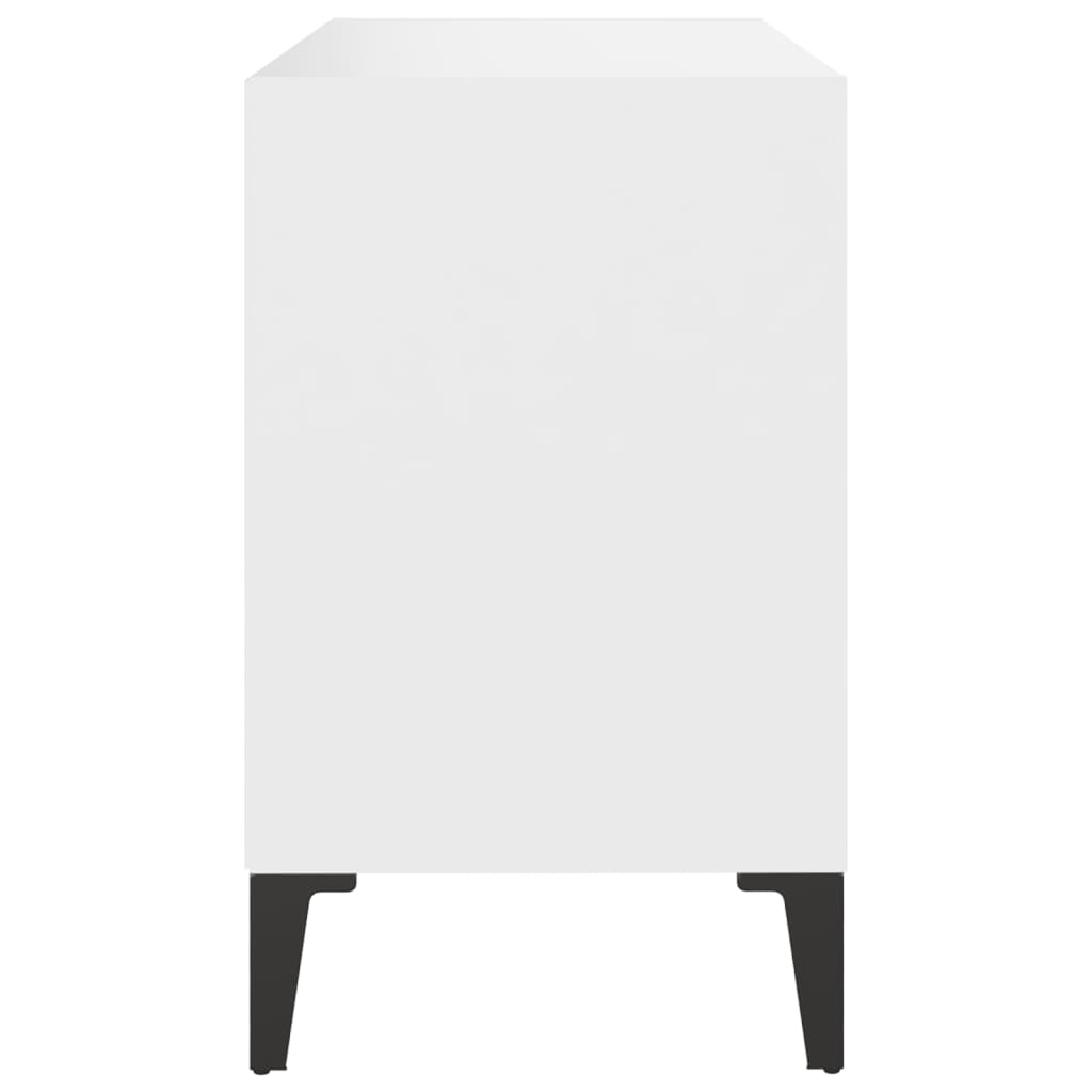 vidaXL Szafka TV z metalowymi nóżkami, biała, 69,5x30x50 cm